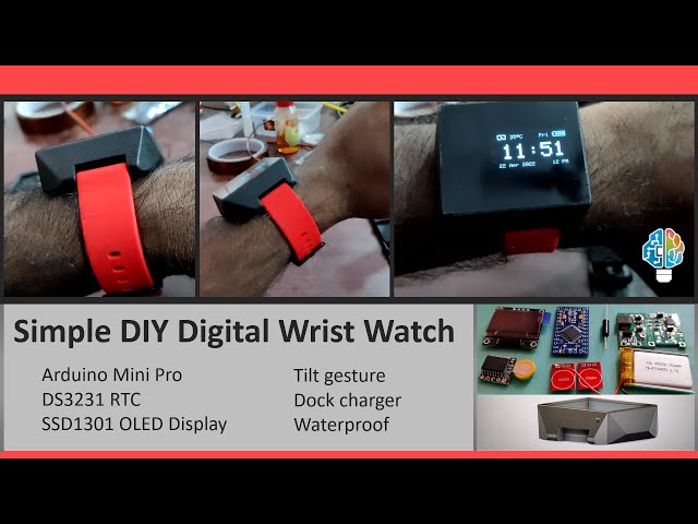 DIY - How to make Arduino wearable digital wrist watch