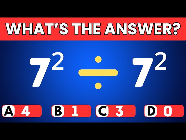 Can You Solve These 40 Math Problems? | 8th Grade Level Quiz