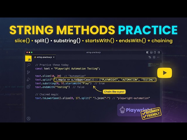 Day 2 – Video 14: JavaScript String Methods Practice 🚀 | slice(), split(), substring(), indexof()