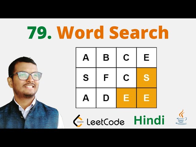 79. Word Search || Java || Leetcode || Hindi