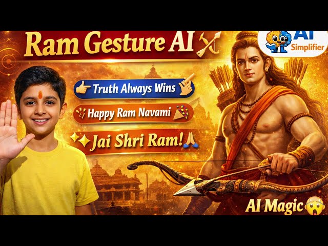 AI Hand Gesture Project 🤖✋ | Ram Navami Special 🏹 |OpenCV + Python