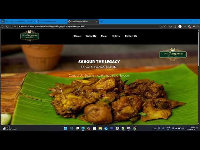 Learn Row & Span Easily 🚀 | Covai Biryani Website sample clone