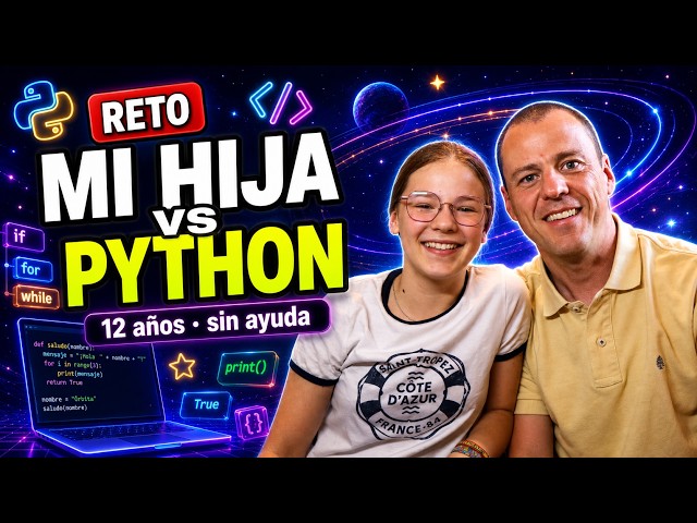 Reté a mi hija de 12 años a programar en Python SOLA 🐍 (su reacción)