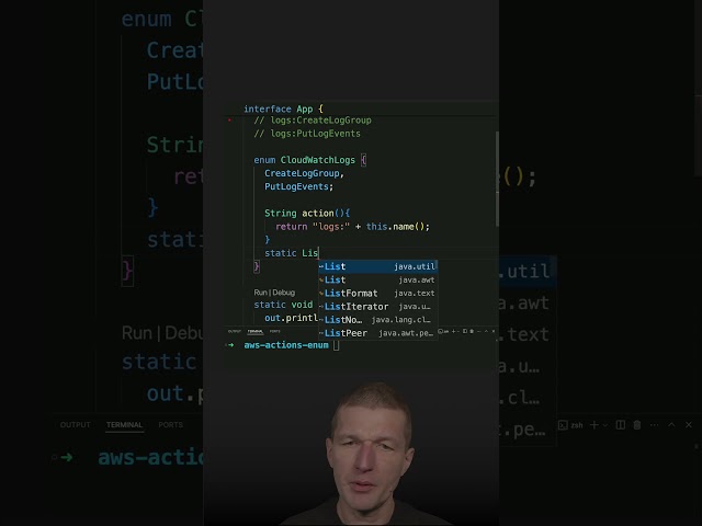 Creating (AWS) Permissions with Enums #java #shorts #coding #airhacks #aws