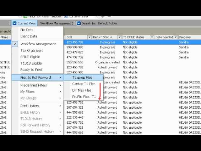 Taxprep Features: Converting Data and Roll Forward