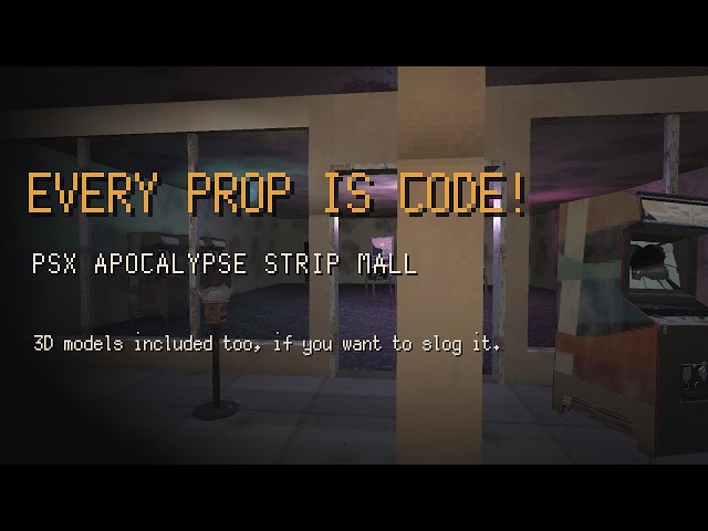 PSX Apocalypse Strip Mall | A whole '90s strip mall for your horror game