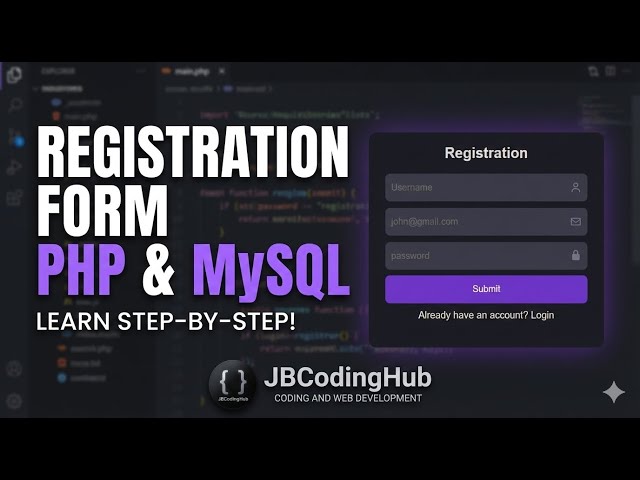 Registration Form Using PHP and MySQL | Complete Beginner Tutorial