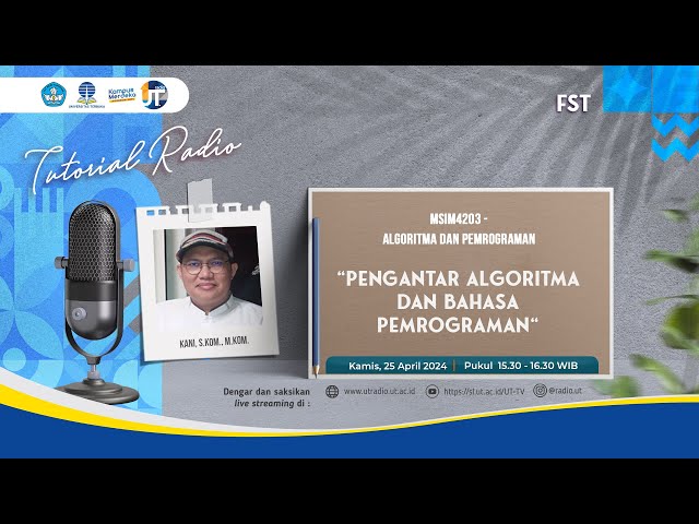 Pengantar Algoritma dan Bahasa Pemrograman ~ MSIM4203 Algoritma dan Pemrograman