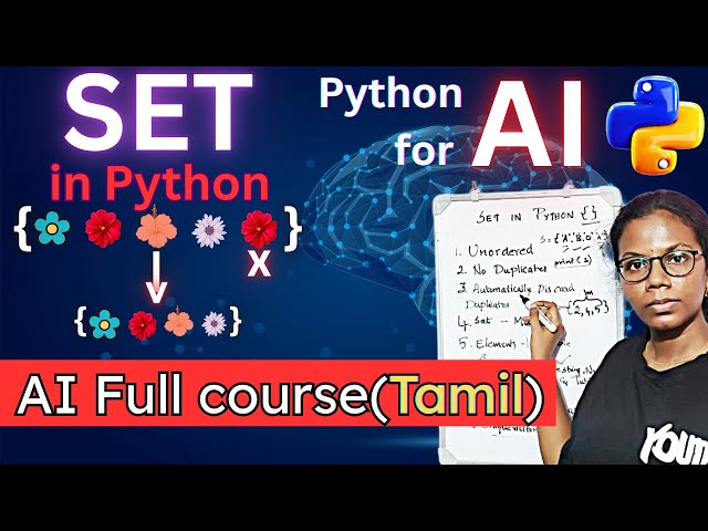 Day 11(Part 1)–Set in Python | AI Course in Tamil |Data Science Tamil | ML course Tamil | Hire Ready