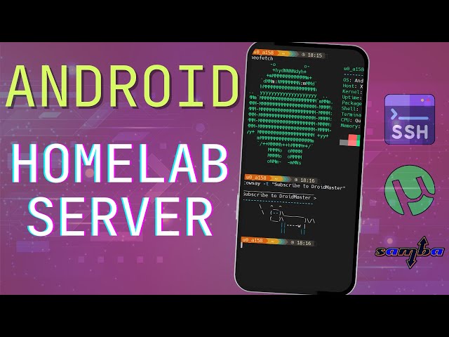 DIY HomeLab SERVER using your ANDROID device: SSH & NAS Server