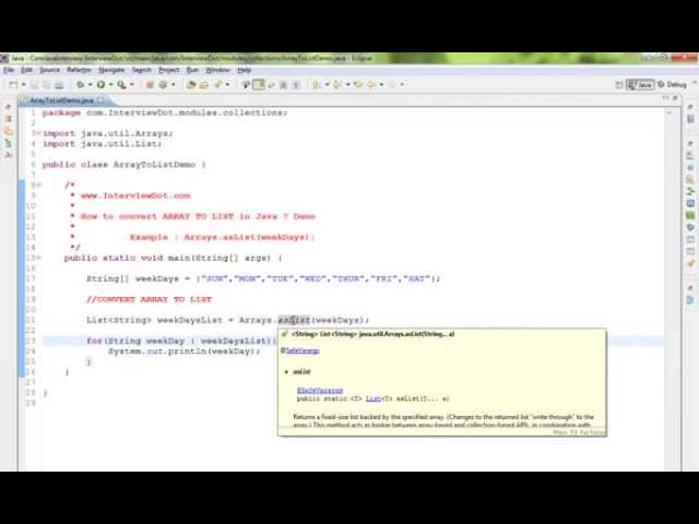 TAMIL HOW TO CONVERT ARRAY TO LIST IN JAVA DEMO