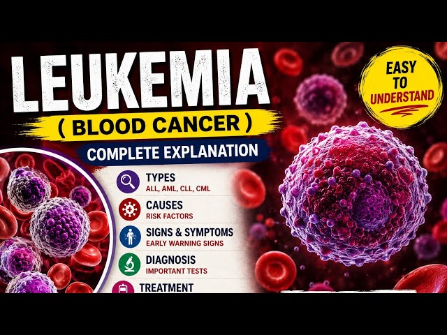 Leukemia Explained in Hindi || Types || Causes & Symptoms || Diagnosis & Treatment ||Complete Notes 