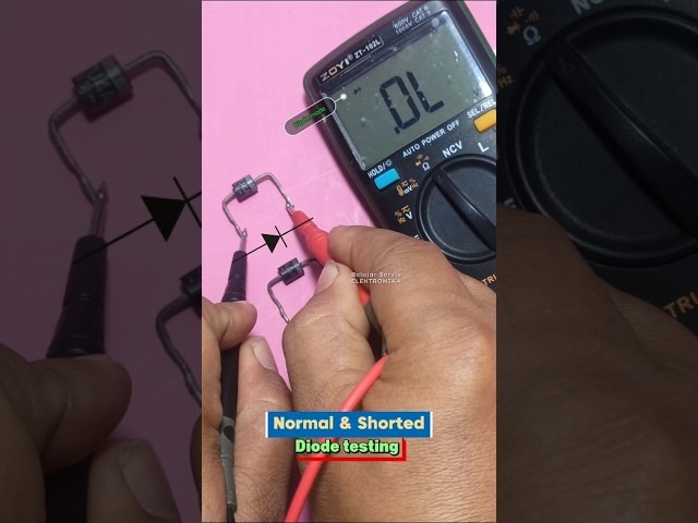 Normal & shorted diode testing #shorts #diy #technology #electronic #automobile #tv #audio #tech