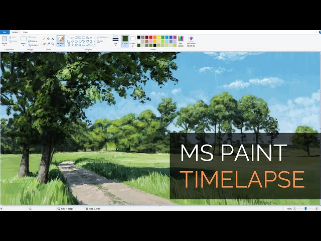 MS Paint Landscape Study: Timelapse