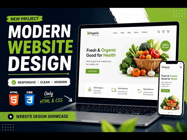 Modern HTML CSS Website Design | My New Project