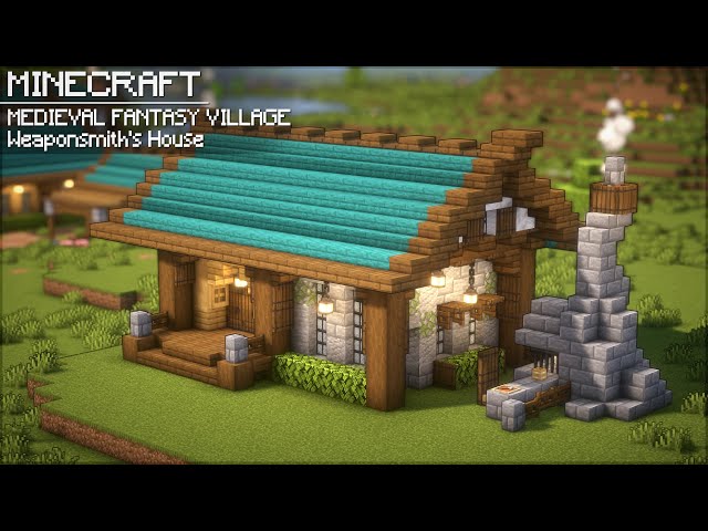 How to Build a Medieval Fantasy Village | Weaponsmith's House | Minecraft Tutorial