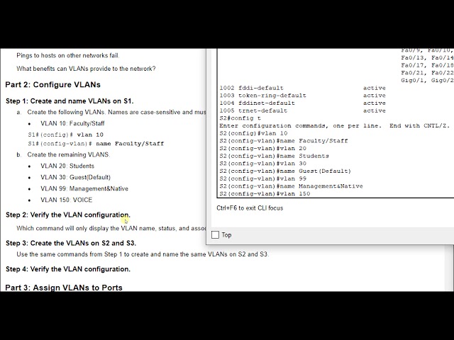 Packet Tracer 3.3.12 - VLAN Configuration