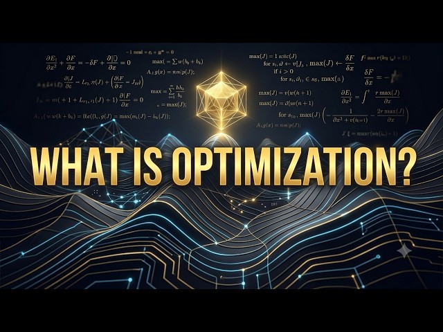 What is Optimization? (The Universal Problem-Solving Tool) | Video 1.1