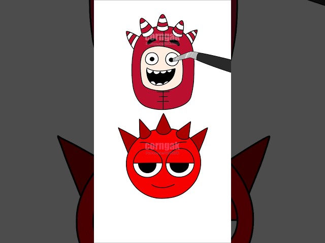 Sprunki x Oddbods Copycat Paper Puzzle Challenge Fun Game #incredibox #trending #ytshorts