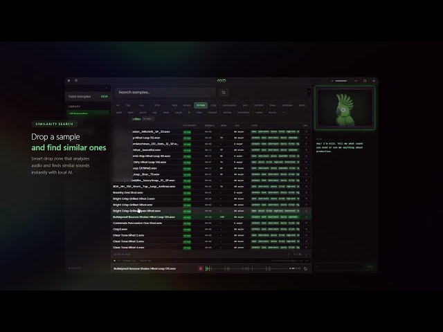 ECCO Your AI-Powered Sample Library Manager