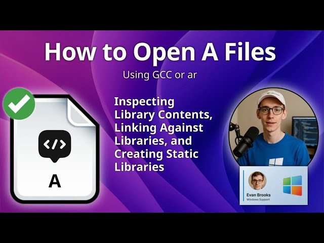 How to Open A Files (GCC or ar)