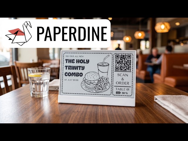PaperDine: Building an Edge AI & ePaper Based Restaurant Management System