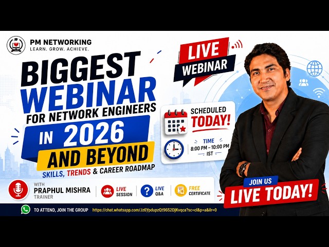 Biggest Webinar For Network Engineers 2026 & Beyond | Complete Roadmap For Next-Gen Engineer