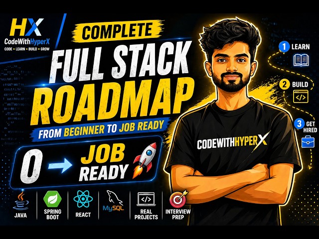 Complete Full Stack Developer Roadmap 2026 | From Beginner to Job Ready 🚀