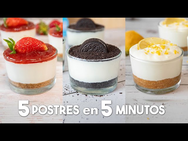 5 DESSERTS in CUPS in 5 minutes 🍓🍫 | Easy, Delicious, and NO-BAKE!