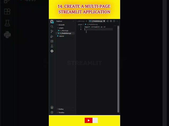 📑 Create a Multi-Page Streamlit Application #Streamlit #MultiPageApp #Python #WebApplication