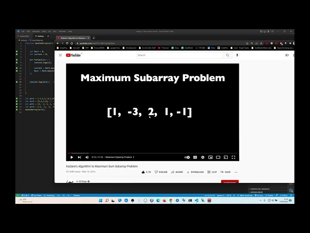 HackerRank The Maximum Subarray JavaScript, Hacker Rank, The Maximum Subarray JS