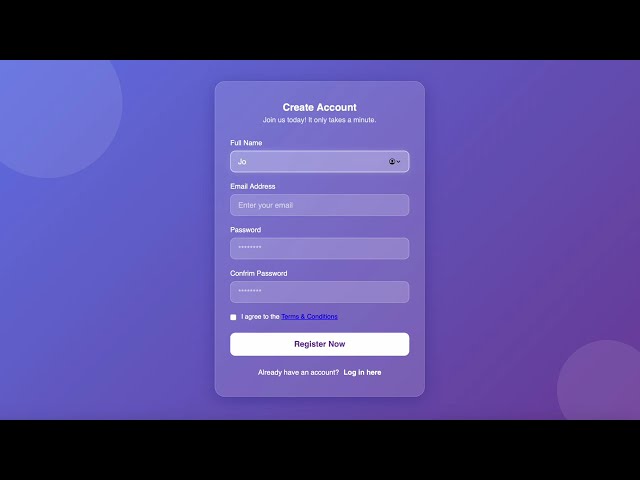 How To Create Registration Form With HTML & CSS