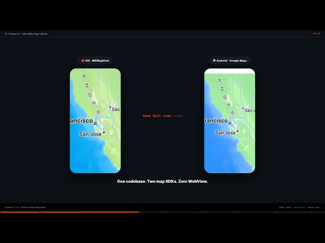 Build an Uber Rider App in Rust — Native Apple Maps & Google Maps (Fission UI)