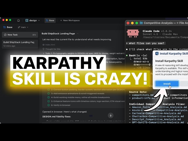 Karpathy-Skill + Claude Code,OpenCode: This SIMPLE ONE-FILE SKILL Makes YOUR AI CODER WAY BETTER!