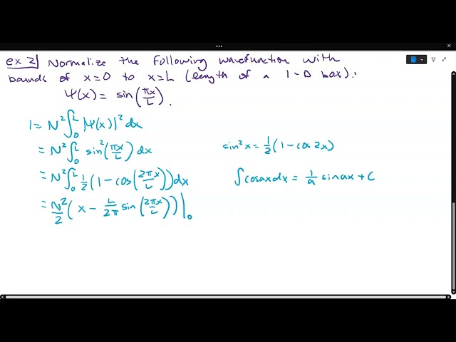 Wavefunctions   Normalization and Probability