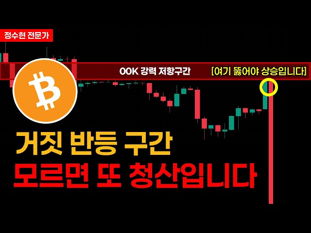 [비트코인 차트분석] 비트코인 거짓반등 '이 구간' 모르면 수익 절대 못 냅니다(타점공개)