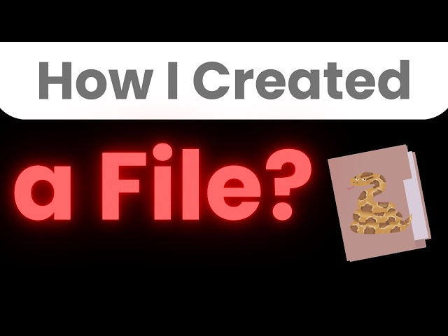 Create Files with Python in Under 2 Minutes!