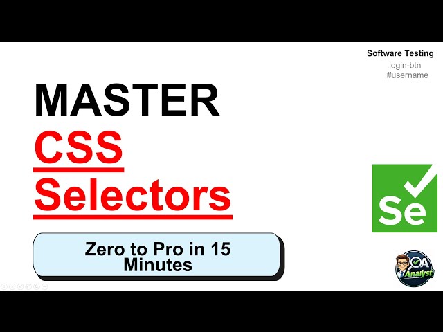 Selenium CSS Selector Tutorial | Faster Alternative to XPath