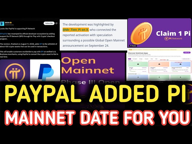 BREAKING: Pi Network Mainnet Date? Pi Network On PayPal CONFIRMED, PI NETWORK UPDATE, 6 Pi Updates