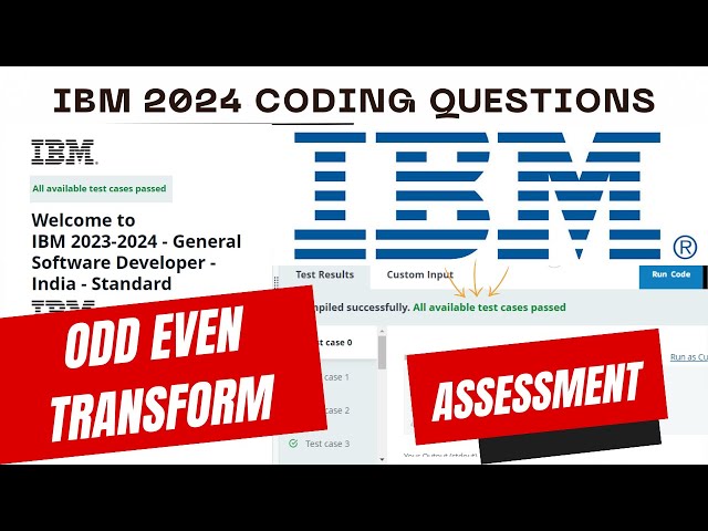 IBM Coding Assessment 2024 | Software Developer | Back-End Developer | HackerRank