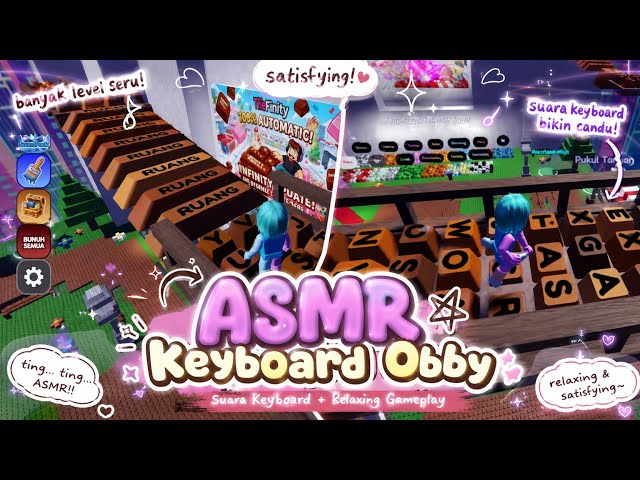 ASMR KEYBOARD OBBY di Roblox?! 😳⌨️ Suaranya BIKIN NAGIH & RELAXING! 💗✨