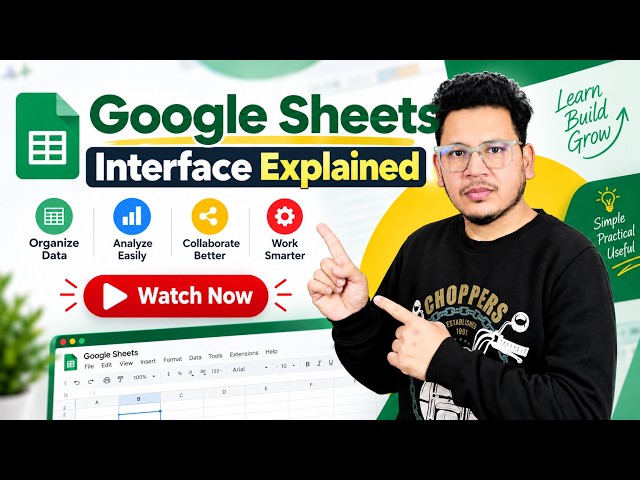 Google Sheets Tutorial for Beginners | Complete Interface, Menu Bar, Toolbar & More | The Coding Box