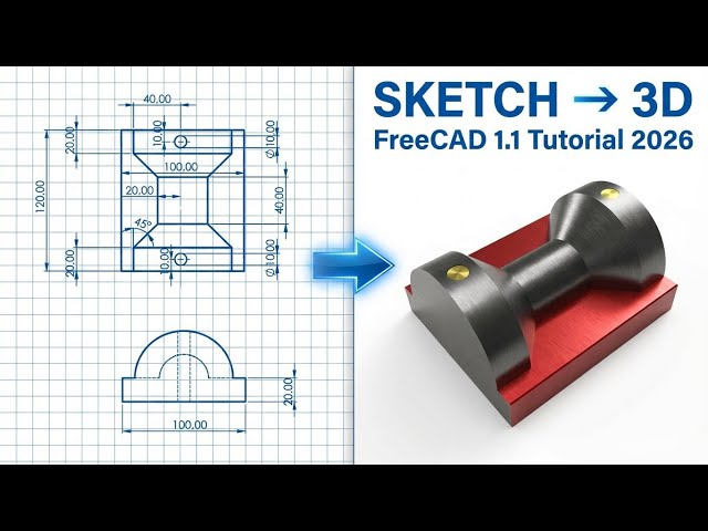 FreeCAD 1.1 - Complete Beginner Tutorial Step by Step Tutorial 10