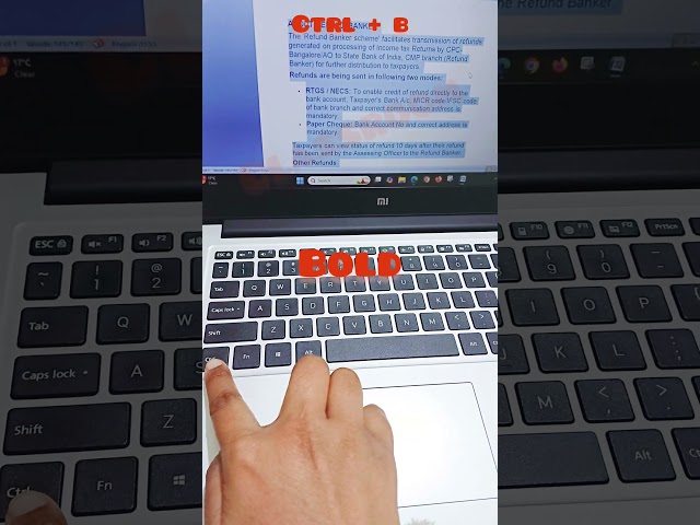 CTRL+B Bold #computerknowledge #windows #shortcutkeys #computertricks #computer #tutorials