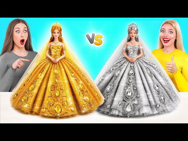 Cambio de imagen de la Muñeca Barbie Oro vs Plata Multi DO Girls