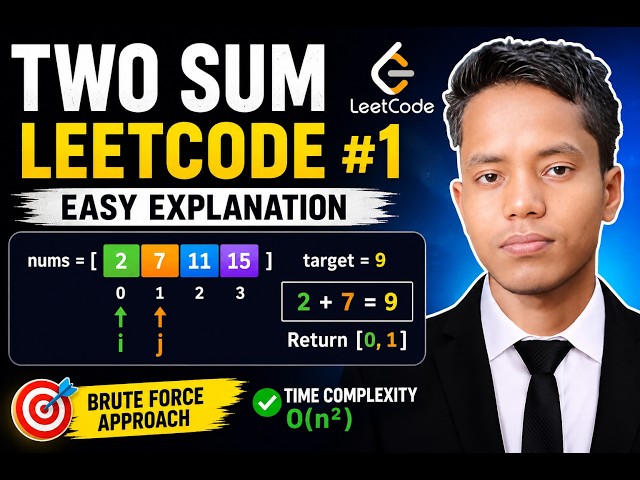 Two Sum LeetCode #1 | Easy Java Solution Explained Step by Step