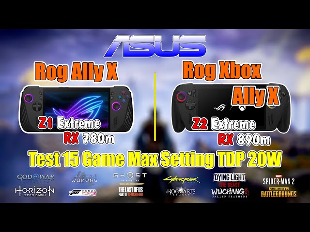 ROG Xbox Ally X (Z2E) vs ROG Ally (Z1E): 15 AAA Games Max Settings Test (20W TDP) - Who Wins?