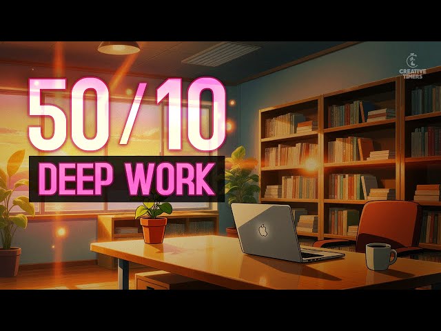 Pomodoro Timer 50/10 for Deep Work | Ambient Music & Alpha Waves for Focus 🧠🎧