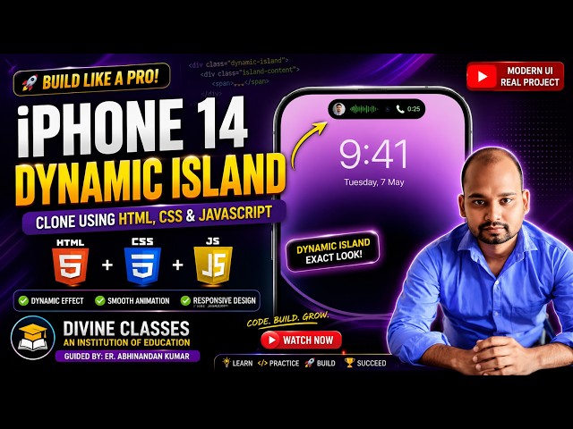 📱 iPhone 14 Dynamic Island Clone Using HTML, CSS & JavaScript 🔥 #webdevelopment #programming #html