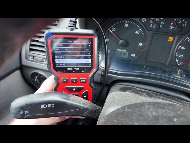 V519 OBD2 Scanner Review: Live Data & Battery Test on VW Polo